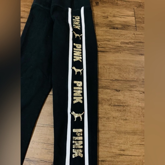 PINK VS BLING DOGGIE HOODIE / YOGA LEGGINGS OUTFIT SET LARGE - Picture 11 of 12